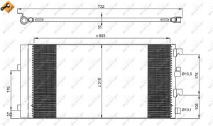 Condensator climatizare (cu uscator) potrivit DACIA DUSTER, DUSTER/SUV 1.5D 06.10- - Img 3