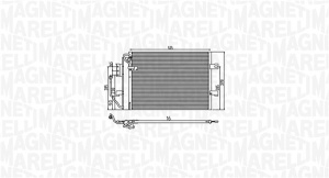 Condensator climatizare (cu uscator) potrivit MERCEDES A (W168), M (W164), VANEO (414) 1.4-6.2 07.97-12.11 - Img 2