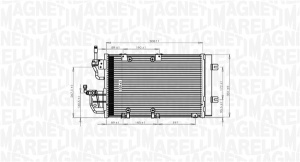 Condensator climatizare (cu uscator) potrivit OPEL ASTRA H, ASTRA H GTC, ASTRA H/KOMBI, ZAFIRA B 1.3D-2.0 04.04-04.15 - Img 2