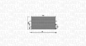Condensator climatizare potrivit FORD TRANSIT, TRANSIT TOURNEO 2.2D-3.2D 04.06-12.14 - Img 1