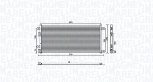 Condensator climatizare potrivit IVECO DAILY III, DAILY IV 2.3D/2.8D 05.99-08.11 - Img 1