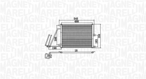 Condensator climatizare potrivit OPEL VECTRA B 2.0D/2.2D 06.97-07.03 - Img 2