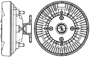 Cupla ventilator radiator potrivit JOHN DEERE 6100, 6100 D, 6100 SE, 6100MC, 6100RC, 6200, 6200 L, 6200 SE, 6300, 6300 L, 6300 SE, 6400, 6400 L, 6400 SE, 6500, 6500 L, 6506, 6600, 6800, 6900 - Img 1