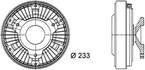 Cupla ventilator radiator potrivit MERCEDES ACTROS, ACTROS MP2 / MP3, MK, SK OM402.971-OM542.964 07.87- - Img 2