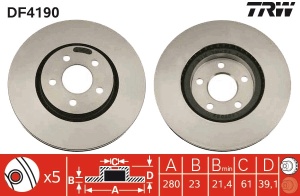 Disc frana Fata Dreapta/Stanga potrivit CHRYSLER PT CRUISER 1.6-2.4 06.00-12.10 - Img 3
