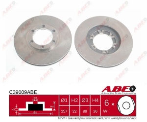 Disc frana Fata Dreapta/Stanga potrivit ISUZU CAMPO, D-MAX I, GEMINI, KB, PICKUP, TF, TFR/TFS, TROOPER I; OPEL CAMPO, FRONTERA A, FRONTERA A SPORT, FRONTERA B 1.5-3.5 01.83-06.12 - Img 3