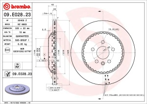 Disc frana Spate Dreapta/Stanga potrivit LAND ROVER RANGE ROVER VELAR 2.0-3.0H 03.17- - Img 3