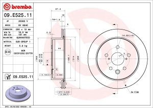 Disc frana spate stanga/dreapta potrivit LEXUS IS III 2.0/2.5/2.5H 04.13- - Img 3