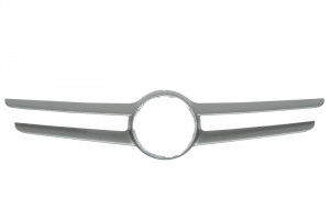 Element grila fata potrivit MERCEDES C (A205), C (C205), C T-MODEL (S205), C (W205) dupa 2013 - (plastic, argintiu)