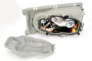 Far Dreapta (2*H3/H3/H4, pneumatic, fara motoras, culoare insertie: cromat, culoare semnalizator: transparent) potrivit MERCEDES 123 (C123), 123 T-MODEL (S123), 123 (W123) - Img 3