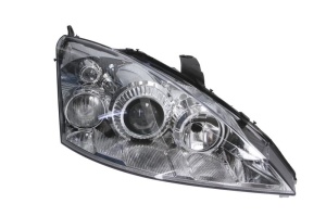 Far Dreapta (D2S/H7/PY21W/W5W, electric, fara motoras, culoare insert: cromat, culoare semnalizator: transparent) potrivit FORD FOCUS I 2001-2005