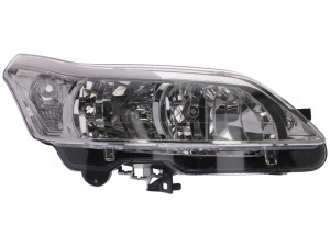 Far dreapta (H1/H7, reglaj electric, cu motoras, fundal negru/insertii crom) CITROEN C4, C4 I - Img 1