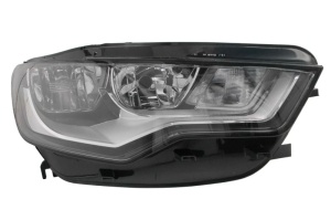 Far Dreapta (H15/H7, electric, cu motor, culoare insert: negru) potrivit AUDI A6 C7 2010-2015