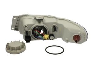 Far Dreapta (H4, electric, fara motoras, culoare insert: argintiu, culoare semnalizator: alb) potrivit DAEWOO NUBIRA - Img 2