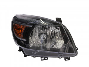 Far Dreapta (H4, electric, fara motoras, culoare insertie: cromat, culoare semnalizator: galben) potrivit FORD RANGER - Img 2