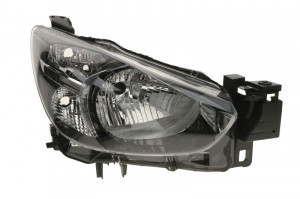 Far Dreapta (H4/W21/WY21W, fara motoras, culoare insertie: negru) potrivit MAZDA 2