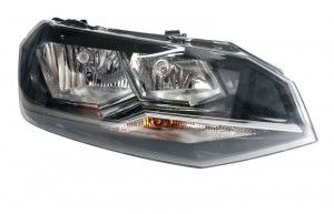 Far Dreapta (halogen, H7, electric, cu motor) potrivit VW POLO VI - Img 1