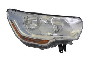 Far dreapta potrivit CITROEN C4 2009-2015 - (H1/H7, reglaj electric, cu motoras, 10 pin, fundal cromat)