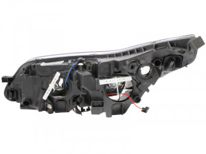 Far dreapta potrivit CITROEN C4, C4 I - (H1/H7, reglaj electric, cu motoras, fundal negru/insertii crom) - Img 2