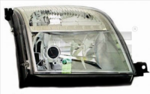 Far dreapta potrivit FORD FUSION 2002-2005 - (H4, electric, cu motoras, fundal cromat)