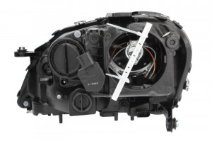 Far dreapta potrivit MERCEDES Clasa M 2005-2011 - (H7, reglaj electric, cu motoras, fundal cromat) - Img 2