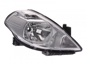 Far dreapta potrivit NISSAN TIIDA 2007-2012 - (H4, electric, fundal argintiu, Semnalizator argintiu)