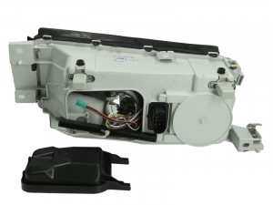 Far dreapta potrivit SKODA OCTAVIA 2000-2010 - (H4, electric, fundal argintiu)