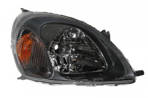 Far dreapta potrivit TOYOTA YARIS 1999-2003 - (H4, electric, cu motoras, fundal gri)