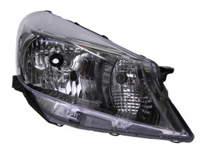 Far dreapta potrivit TOYOTA YARIS - (H4, electric, cu motoras, fundal cromat)
