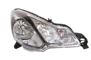 Far fata Dreapta (H1/H7, electric, cu motor, culoare insert: cromat, culoare semnalizator: alb) potrivit CITROEN C3 I, C3 II - Img 1
