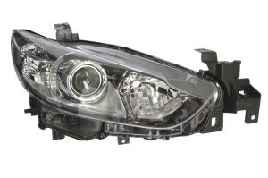 Far fata Dreapta (H11/H15/W5W/WY21W, electric, fara motoras, culoare insert: negru, culoare semnalizator: transparent) potrivit MAZDA 6 - Img 1