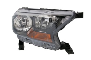 Far fata Dreapta (H15/H7/P21W/W5W, electric, mecanic, fara motoras, culoare insert: negru) potrivit FORD RANGER -03.15 - Img 1