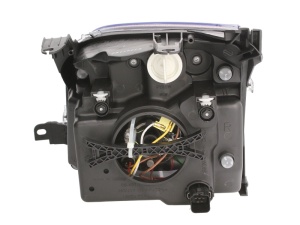 Far fata Dreapta (H4, electric, cu motor, culoare insert: cromat, culoare semnalizator: portocaliu) potrivit FORD FUSION -12.12 - Img 2