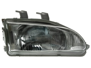 Far fata Dreapta (H4, manual, fara motoras, culoare insert: argintiu) potrivit HONDA CIVIC V