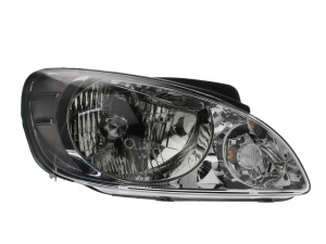 Far fata Dreapta (H4, manual, fara motoras, culoare insert: cromat, culoare semnalizator: transparent) potrivit HYUNDAI GETZ - Img 1