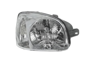 Far fata Dreapta (H4, manual, fara motoras, culoare insert: cromat, culoare semnalizator: transparent) potrivit HYUNDAI SANTA FÉ I -02.06 - Img 1