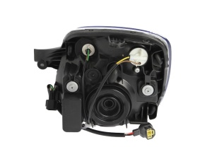 Far fata Dreapta (H4, manual, fara motoras, culoare insert: cromat, culoare semnalizator: transparent) potrivit KIA PICANTO I - Img 2