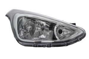 Far fata Dreapta (H4/PY21W/W5W, electric, culoare insert: negru, culoare semnalizator: transparent) potrivit HYUNDAI I10 II - Img 1