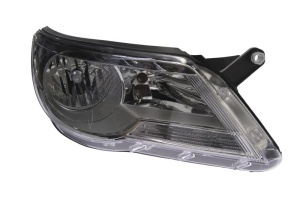 Far fata Dreapta (H7, electric, cu motor, culoare insert: cromat) potrivit VW TIGUAN - Img 1