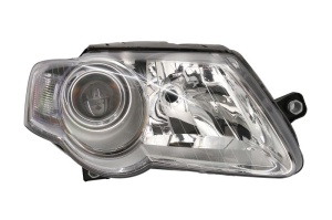 Far fata Dreapta (H7/H7, electric, cu motor, culoare insert: cromat/negru) potrivit VW PASSAT B6