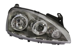 Far fata Dreapta (H7/H7, electric, fara motoras, obiectiv, culoare insert: cromat) potrivit OPEL COMBO TOUR, COMBO/MINIVAN, CORSA C, CORSA C/HATCHBACK 09.00-10.10 - Img 1