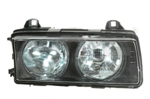 Far fata dreapta potrivit BMW 3 E36 1990-1993 - H7/H7, electric, mecanic, fara motoras, culoare insert: negru - Img 2