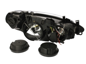 Far fata Stanga (H1/H7, electric, cu motor, culoare insert: negru) potrivit PEUGEOT 307, 307/KOMBI - Img 2