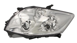 Far fata Stanga (H11/HB3, electric, cu motor, culoare insert: argintiu, culoare semnalizator: transparent) potrivit TOYOTA AURIS