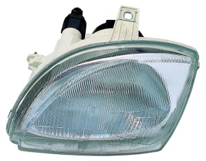 Far fata Stanga (H4, electric, hidraulic, fara motoras, culoare insert: argintiu) potrivit FIAT SEICENTO / 600 dupa 1999