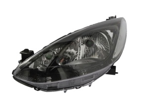 Far fata Stanga (H4, electric, manual, fara motoras, culoare insert: cromat, culoare semnalizator: transparent) potrivit MAZDA 2 -06.15 - Img 1