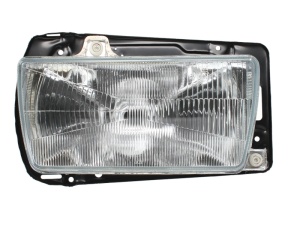 Far fata Stanga (H4, manual, fara motoras, culoare insert: argintiu) potrivit VW JETTA II