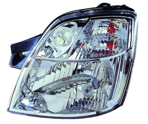 Far fata Stanga (H4, manual, fara motoras, culoare insert: cromat, culoare semnalizator: transparent) potrivit KIA PICANTO I - Img 1