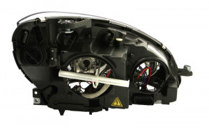Far stanga (D1S/H7, reglaj electric, cu motoras, fundal argintiu, Semnalizator argintiu) MERCEDES Clasa C 2001-2013 - Img 2