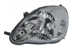 Far Stanga (H4, electric, cu motor, culoare insertie: cromat, culoare semnalizator: alb) potrivit TOYOTA YARIS